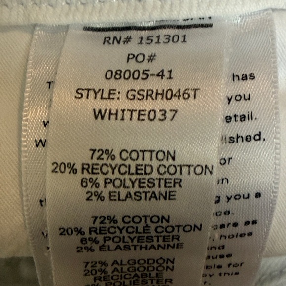 Good American Women's Good Straight Raw Hem White Stretch Denim Jeans Size 10 - Picture 11 of 13